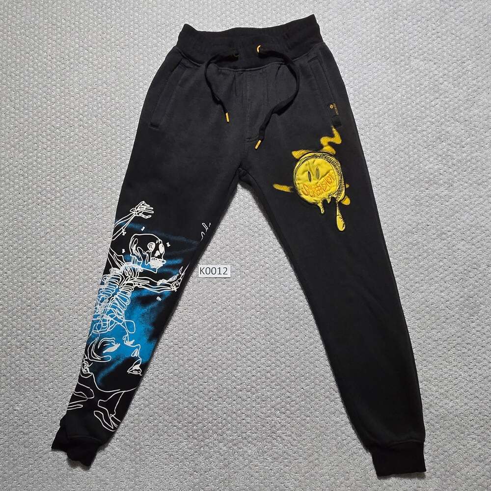 Screenshot Fleece Pants P11268 Black Graphic Urban Streetwear Joggers
